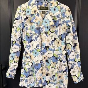 Eddie Bauer Floral Trench Coat - Multicolor